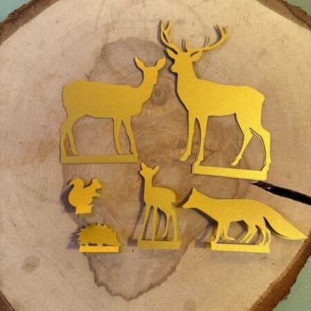 Scénette Lumineuse Animaux - Or