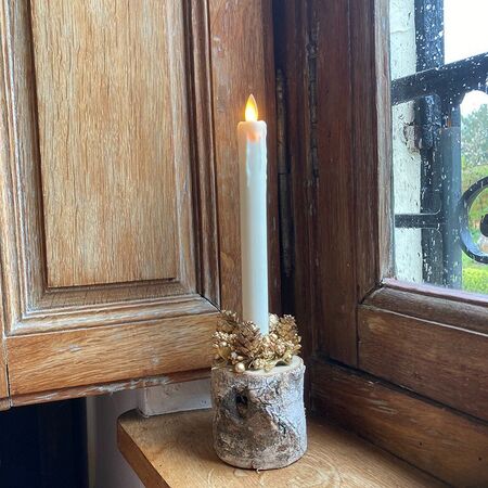 Bougie chandelle Rétro Flamme Oscillante - H 24cm