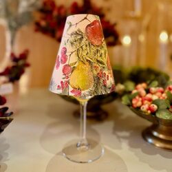 3 abat-jour papier pour verre à pied - Fruits Givrés
