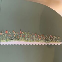 Centre de table Fleurs en papier - Rouge et Jaune