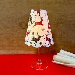 3 abat-jour papier pour verre à pied - Cerf