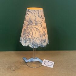 3 abat-jour papier pour verre à pied - Feuilles bleues