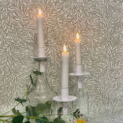 Candle holder for bottle and carafe - white