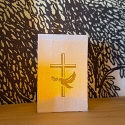 Photophore Led - Croix et Colombe