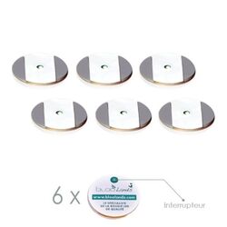 6 Stickers led  pour verre - coloris BLANC