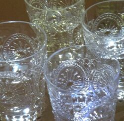 6 Stickers led  pour verre - coloris BLANC