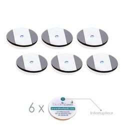 6 Stickers led pour verre - Coloris BLEU