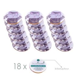 18 Stickers led pour bouteille - coloris ROSE