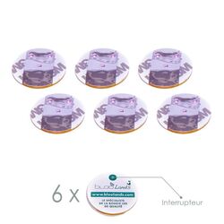 6 Stickers led pour bouteille - coloris ROSE
