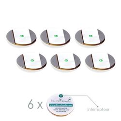 6 Stickers led pour verre - coloris VERT