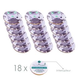 18 LED stickers - green