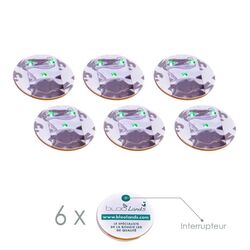6 LED stickers - green