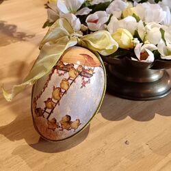 Œuf de Pâques poussins 2 - hauteur 9 cm