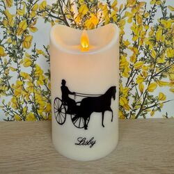 Bougie LED ivoire - ø 9CM - H14.5CM