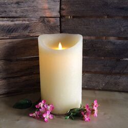 Bougie LED flamme oscillante cire - Ø15 H25CM