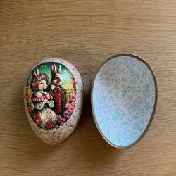 Œuf de Pâques Lapins 1 - hauteur 9 cm