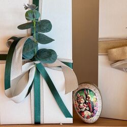 Œuf de Pâques Lapins 1 - hauteur 9 cm