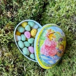 Easter Egg made in paper - Rabbits 3 - h 9 cm