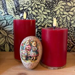 Easter Egg made in paper - Rabbits 3 - h 9 cm