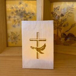 Photophore Led - Croix et Colombe