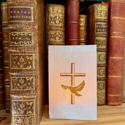 Photophore Led - Croix et Colombe