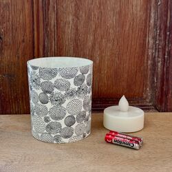 Large LED Candle Holder Chrysanthemum -  Ø 8CM - H 9CM