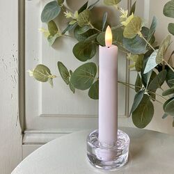 Rattan circle holder with a LED candle - wheat and eucalyptus - Ø 30 cm