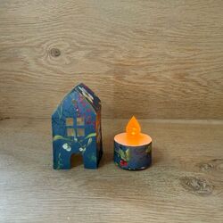 1 Led paper house - H 8 cm - Christmas Foliage