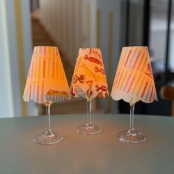 3 abat-jour papier pour verre à pied - Anniversaire