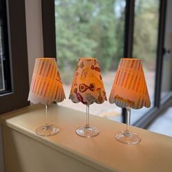 3 abat-jour papier pour verre à pied - Anniversaire