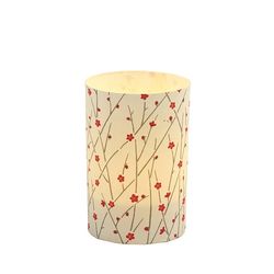 LED candle holder poppies - H 9 cm
