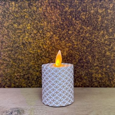 Lot De 4 Bougies LED En Cristal - Flamme Vacillante - 6,5x18,3 Cm - Pour Décorations Noël, Mariage, Halloween - Fonctionne Sur Piles