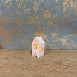 Mini maison blanche - H 8 cm