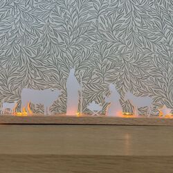 "Scénette" Lumineuse Crèche - Blanc