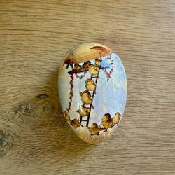 Easter Egg made in paper - Chickens 2 - h 9 cm
