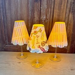 3 abat-jour papier pour verre à pied - Anniversaire