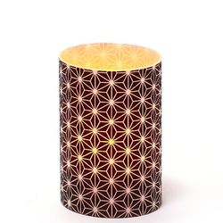 Small brushed ivory wax led tea light holder