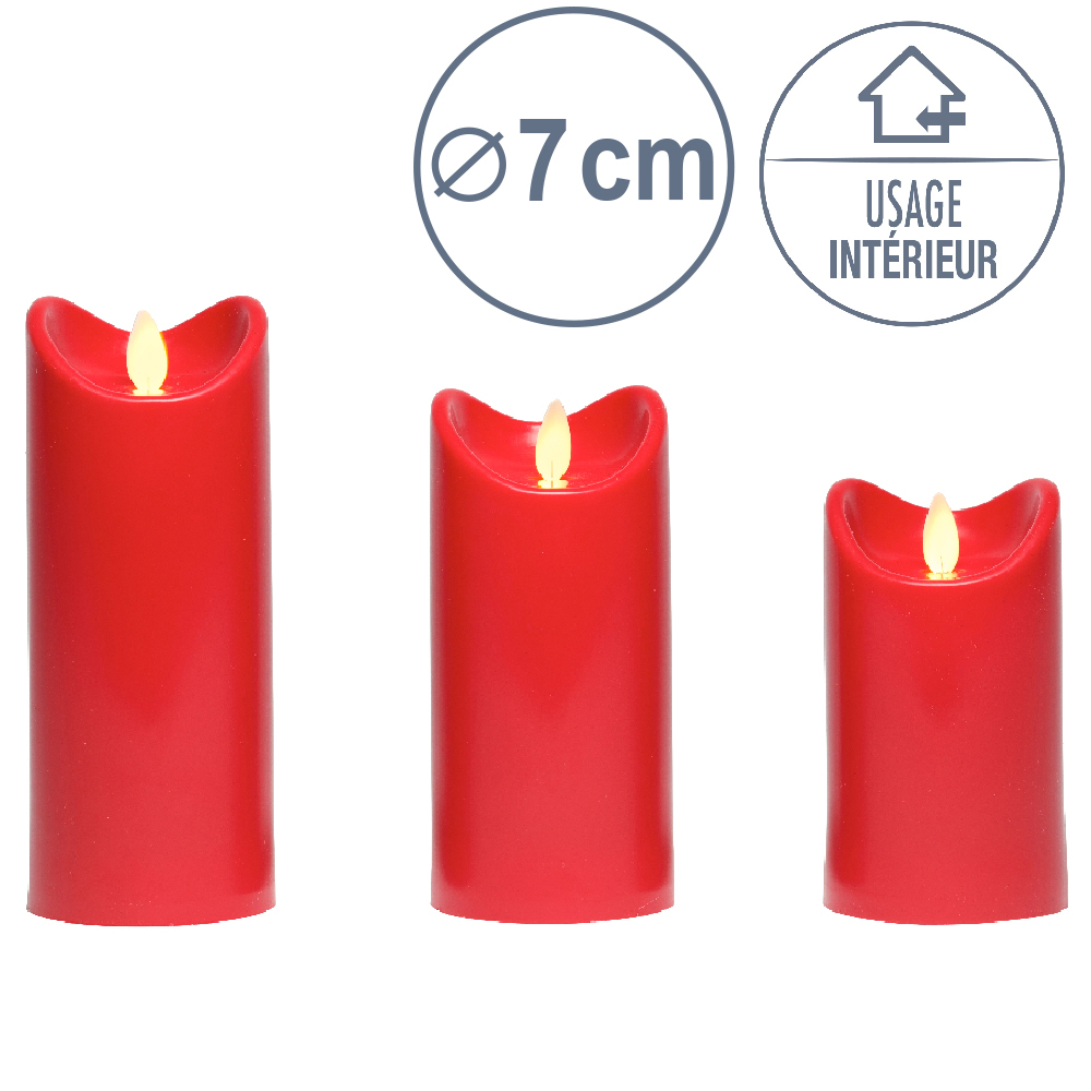 Lot De 6 Bougies LED Ivoire - Flamme Vacillante - Piles AAA - Pour Mariage, Noël, Fête