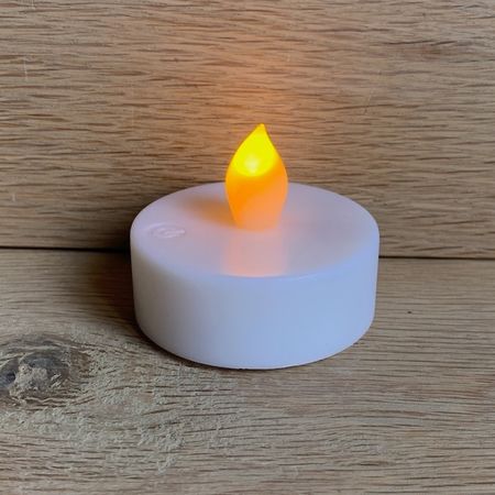 Holiday Living Flickering Yellow LED Tealights – 6-Pack, Battery Powered, Holiday Scent