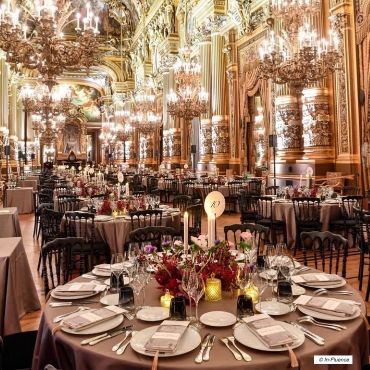 Bougies chandelles Led Bloolands au dîner de gala de l'Opéra de Paris