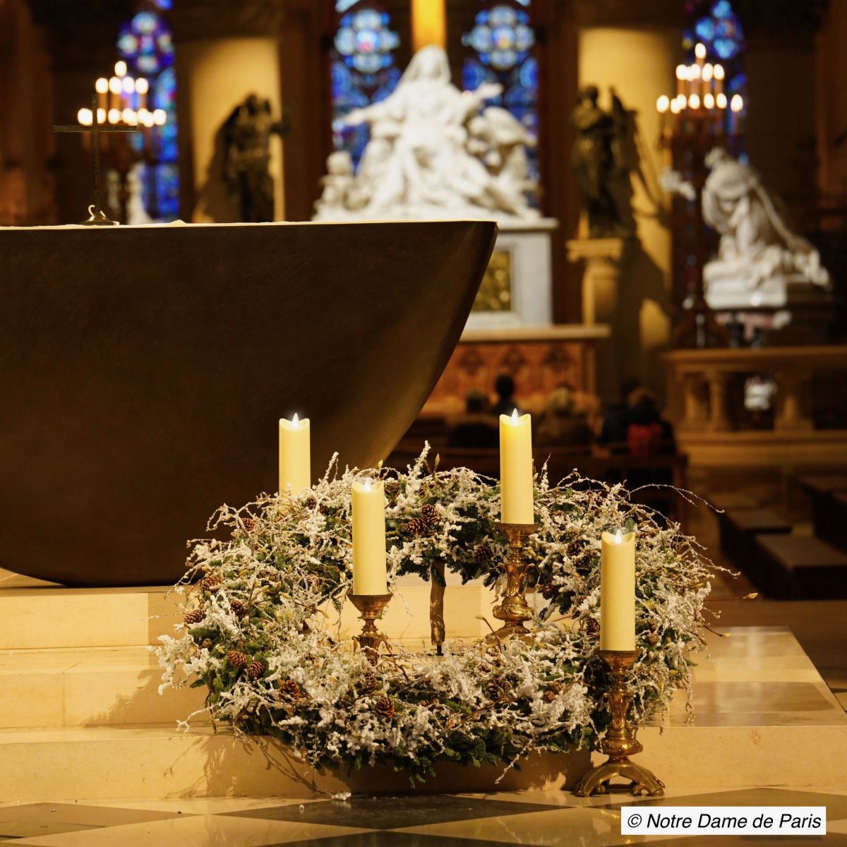 Bougies de l'Avent de la Cathédrale Notre Dame, bougies Led Bloolands 