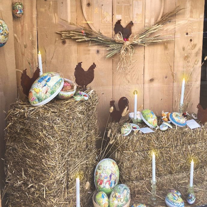 déco de Pâques pour boutique
