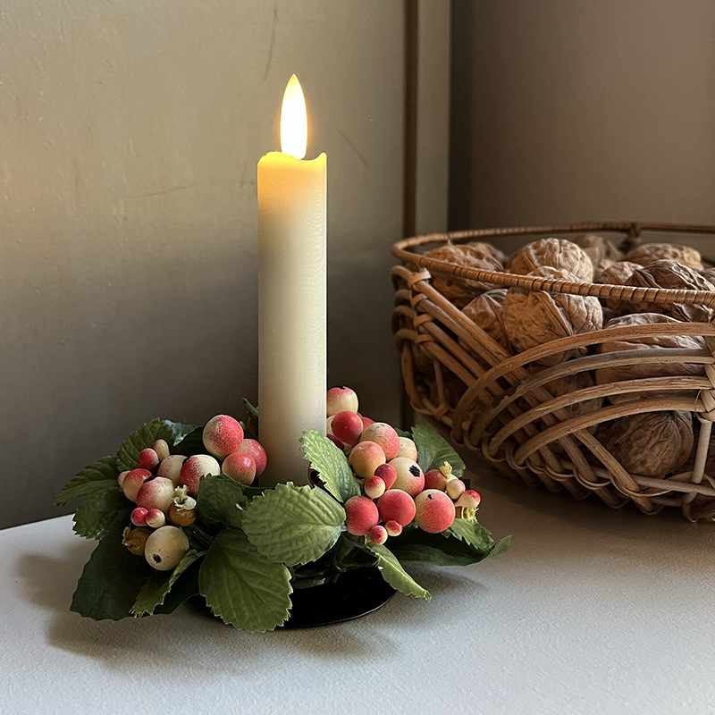 décoration de bougie en céramique et tissu