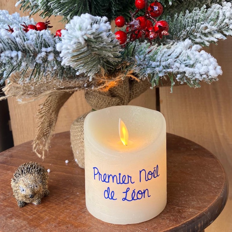 Bougie Premier Noël à offrir à un enfant