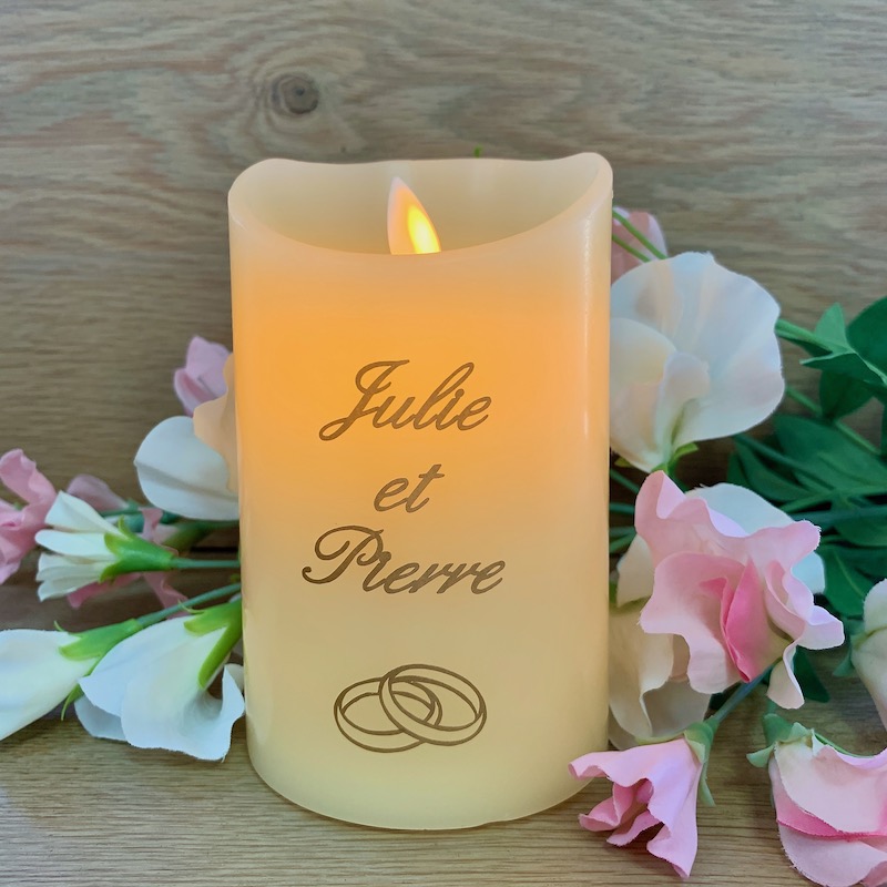 bougie led cadeau de mariage