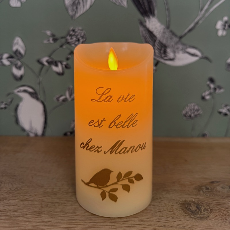 bougie led avec un message - cadeau personnalisé unique