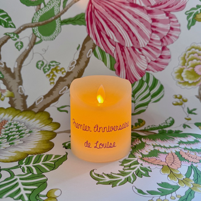 Bougie Led à offrir pour le premier anniversaire d'un bébé