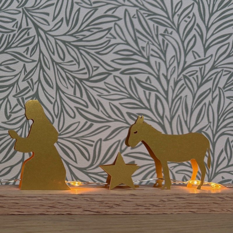 crèche minimaliste lumineuse