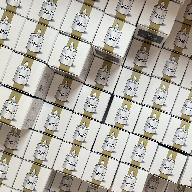 bougies led sur mesure avec un logo