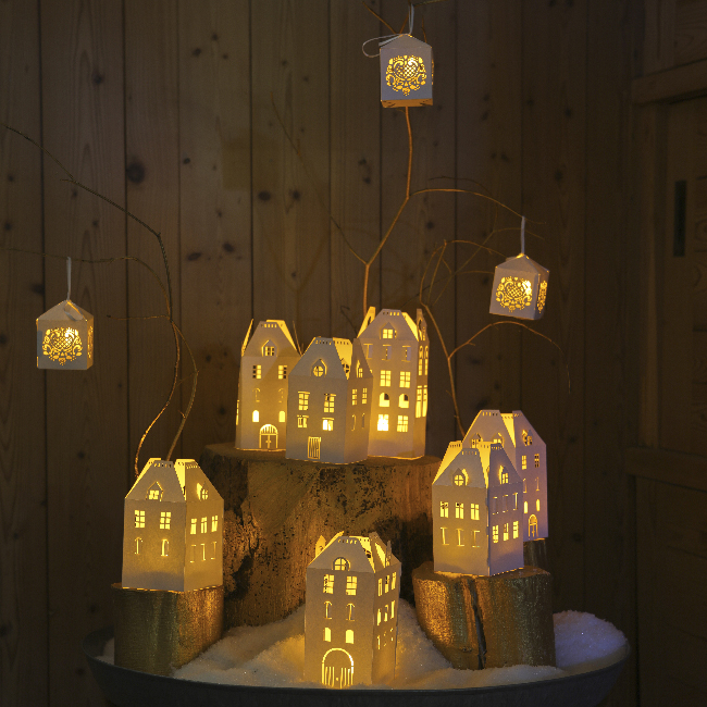 Maison Lumineuse En Céramique - Photophore Déco Vintage Pour Créer Une Ambiance Chaleureuse